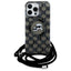 Karl Lagerfeld IML Crossbody Monogram Karl & Choupette Head MagSafe – dėklas „iPhone 16 Pro“ telefonui (juodas)