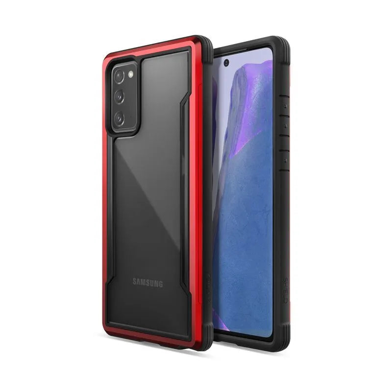 X-Doria Raptic Shield – aliumininis dėklas Samsung Galaxy Note 20 (kritimo testas 3m) (raudonas)