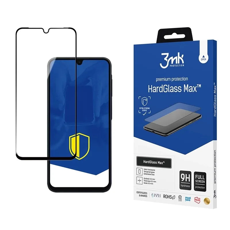 3mk HardGlass Max – grūdintas stiklas Samsung Galaxy A16 4G/5G / A17 4G/5G telefonams (juodas)