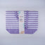 Alpina – Dryžuotas paplūdimio krepšys 49,3x16x34 cm (violetinė / balta)