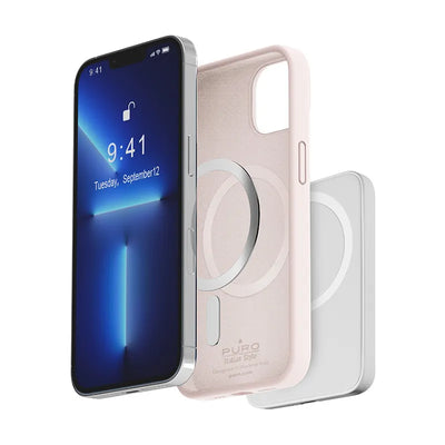 PURO ICON MAG – dėklas „iPhone 14 Pro Max MagSafe“ (ruda rožinė)