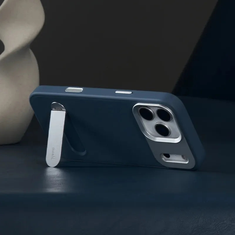 „Moshi Kameleon MagSafe“ – dėklas „iPhone 17 Pro“ su stovo funkcija (Midnight Gray)