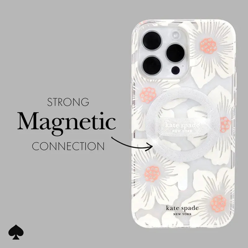Kate Spade New York Magnetic Loop Grip – MagSafe piršto laikiklis (The Sparkle Silver)