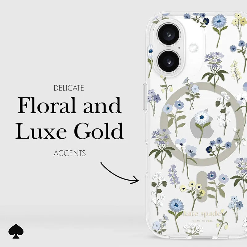 Kate Spade New York apsauginis MagSafe dėklas iPhone 16 (Precious Bloom)