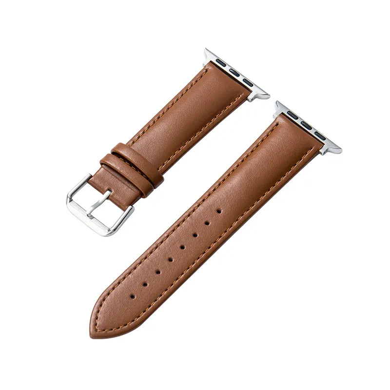 Crong Noble Band – natūralios odos dirželis, skirtas Apple Watch 44/45/46/49 mm (Mocha)