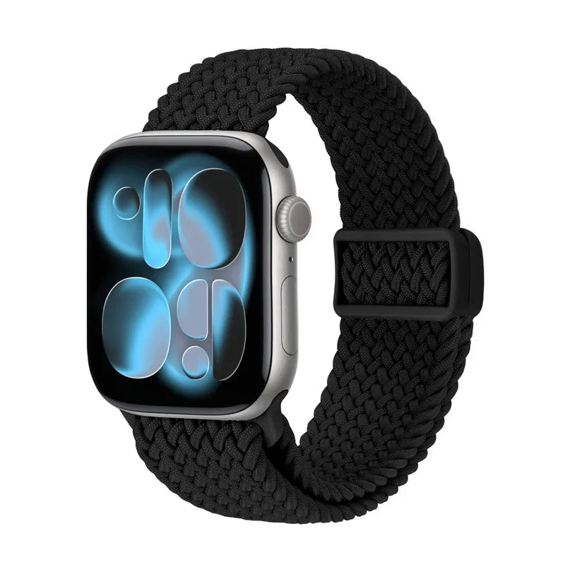 Crong Wave Band – pintas dirželis, skirtas Apple Watch 38/40/41/42 mm (juodas)