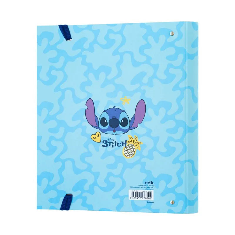 „Disney Stitch“ – A4 formato segtuvas iš „Tropical“ kolekcijos (4 žiedai, elastinė juostelė)