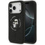 Karl Lagerfeld Silicone Karl & Choupette Ring MagSafe - Dėklas iPhone 17 Pro Max (juodas)