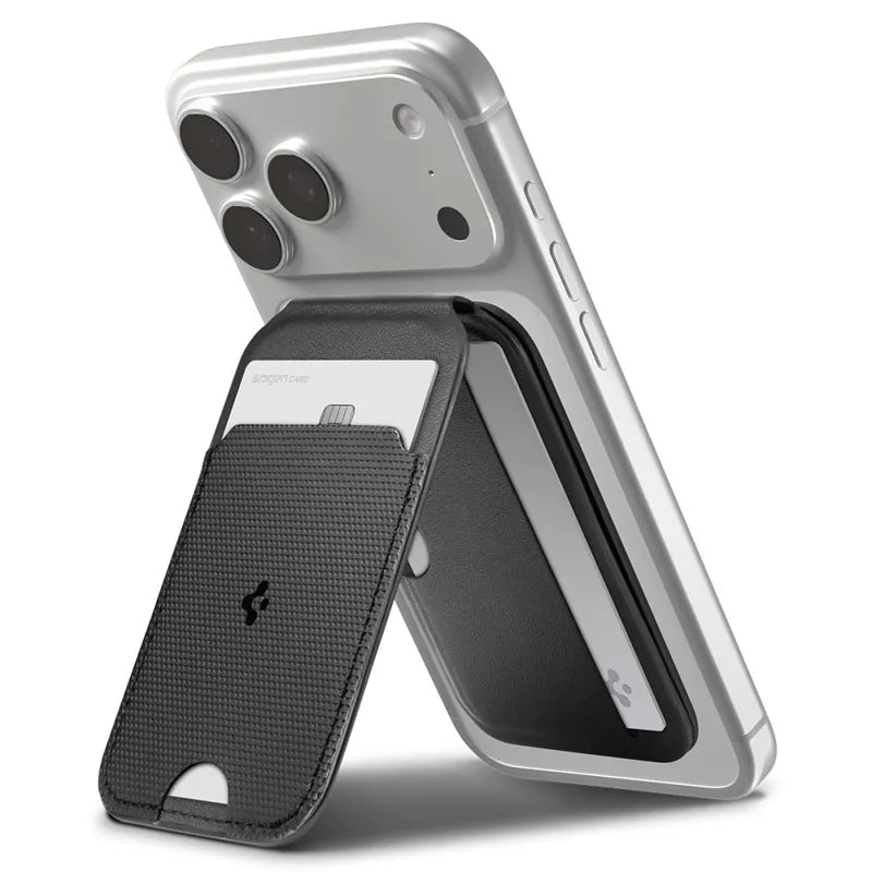 Spigen S314-2 Slim Fold Tripod MagSafe – magnetinė piniginė su stovo funkcija (juoda)