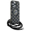Karl Lagerfeld IML Crossbody Monogram Karl & Choupette Head MagSafe – dėklas „iPhone 16 Pro“ telefonui (juodas)