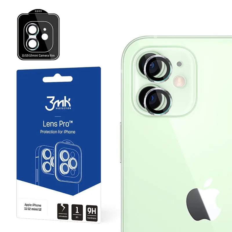 3mk Lens Protection Pro – kameros objektyvo stiklas, skirtas iPhone 12 / iPhone 12 Mini / iPhone 11