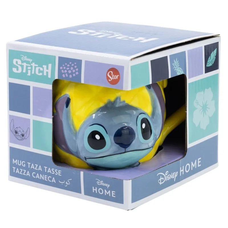 Disney Stitch – 3D keraminis puodelis dovanų dėžutėje iš „Pineapple“ kolekcijos, 325 ml