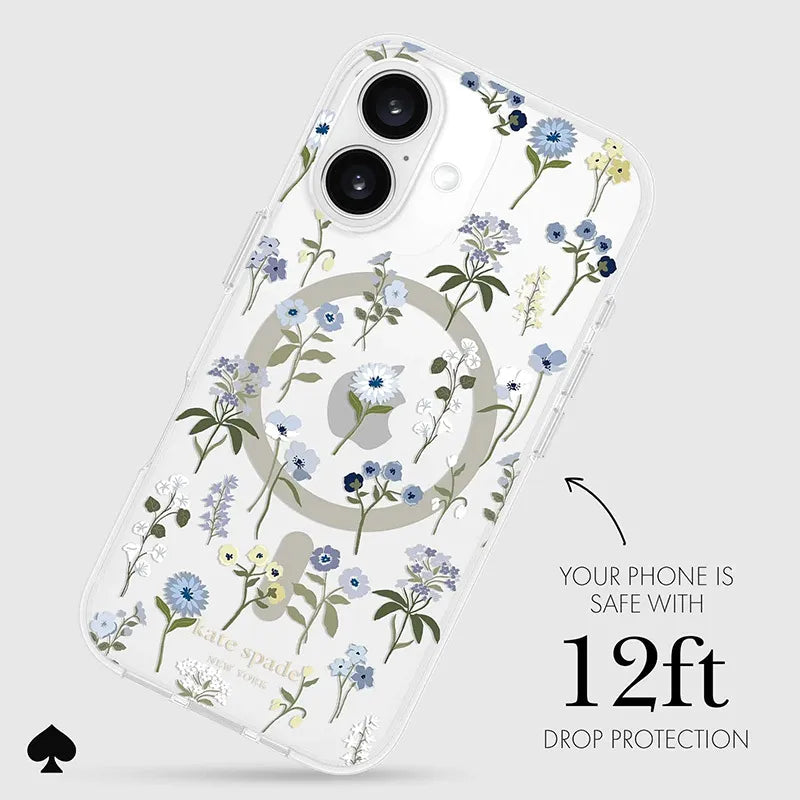 Kate Spade New York apsauginis MagSafe dėklas iPhone 16 (Precious Bloom)