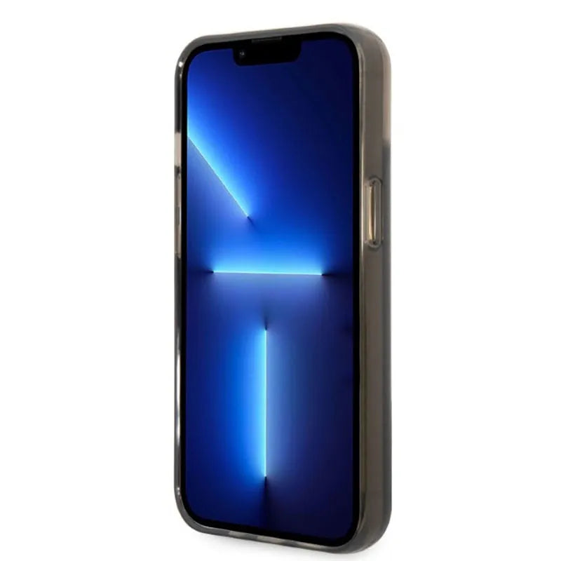 Karl Lagerfeld Liquid Glitter Round RSG Logo dėklas – dėklas iPhone 14 Plus (juodas)