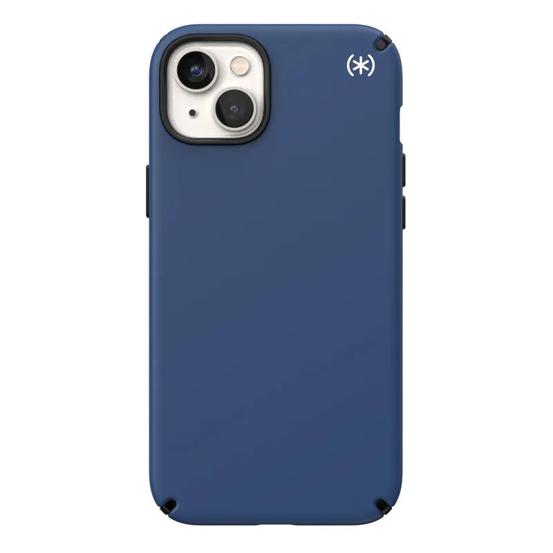 Speck Presidio2 Pro – antibakterinis dėklas „iPhone 15 Plus“ / „14 Plus“ (pakrantės mėlyna / juoda / balta)