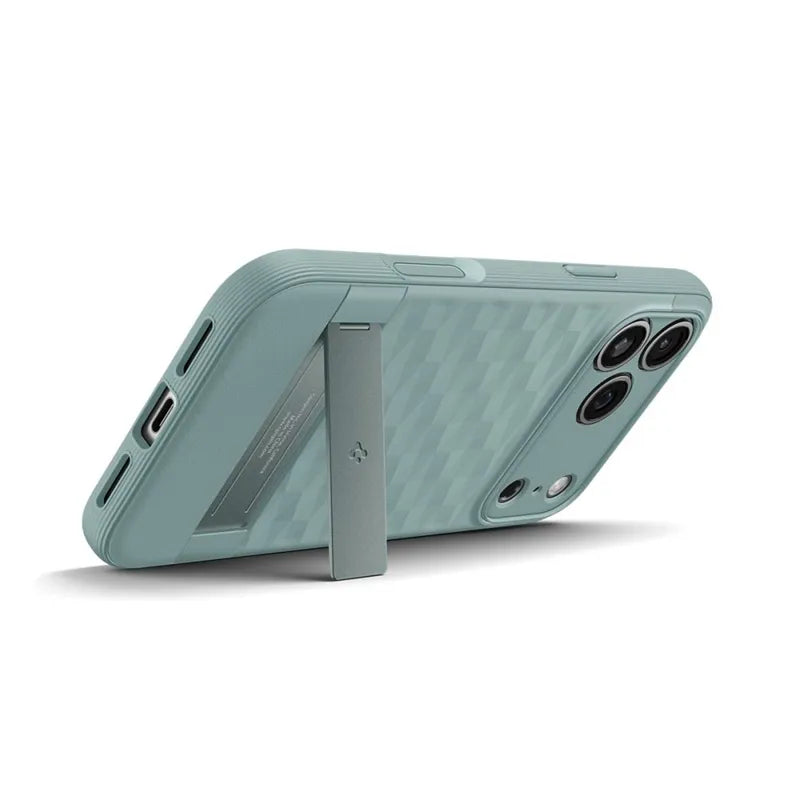 Spigen Parallax S Mag MagSafe – dėklas, skirtas iPhone 17 Pro Max (šalavijo žalia)