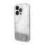 Guess Liquid Glitter Marble – dėklas iPhone 14 Pro (baltas)