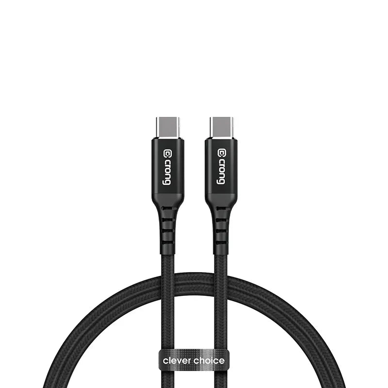 Crong Armor Link - 60W PD 3A USB-C į USB-C laidas 150 cm (juodas)