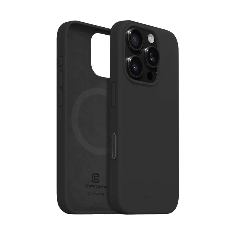 Crong Color Cover Magnetic – „iPhone 16 Pro“ „MagSafe“ dėklas (juodas)