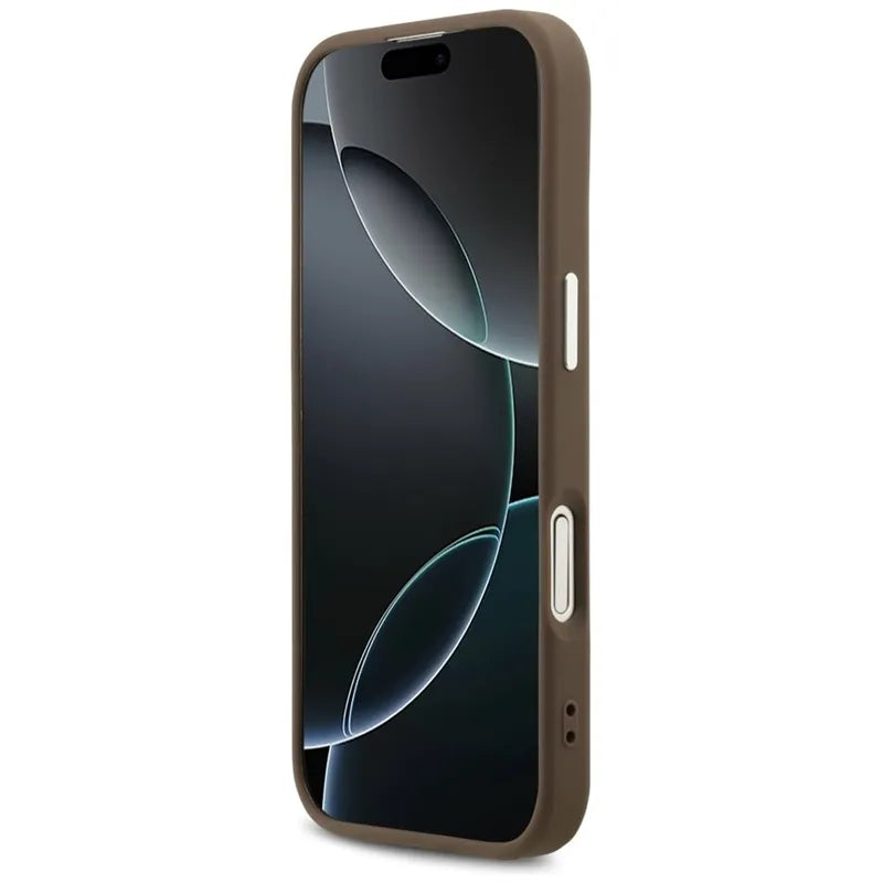 Guess 4G Big 4G Classic Logo - Dėklas iPhone 17 (Ruda / Sidabrinė)