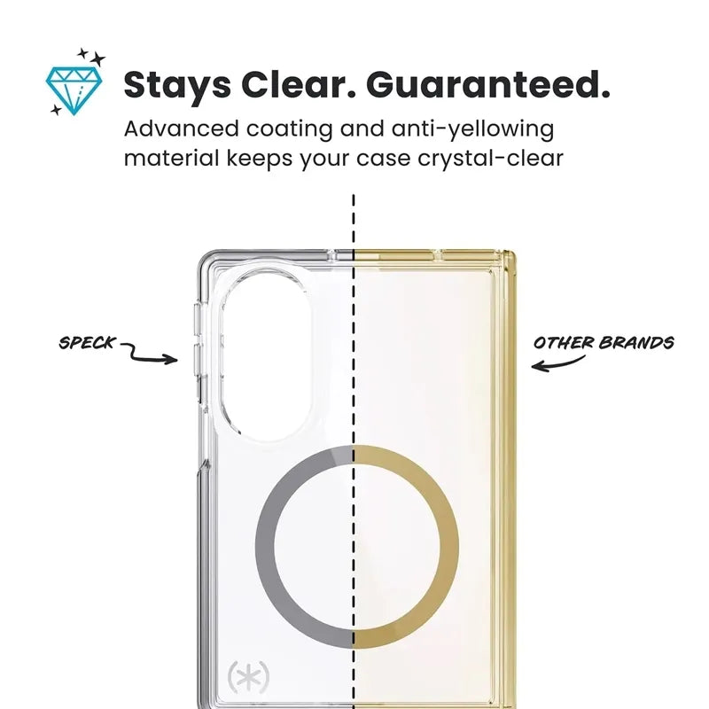 Speck Presidio Perfect-Clear Magnet – Samsung Galaxy Z Fold 8 Ultra dėklas su MagSafe (skaidrus)