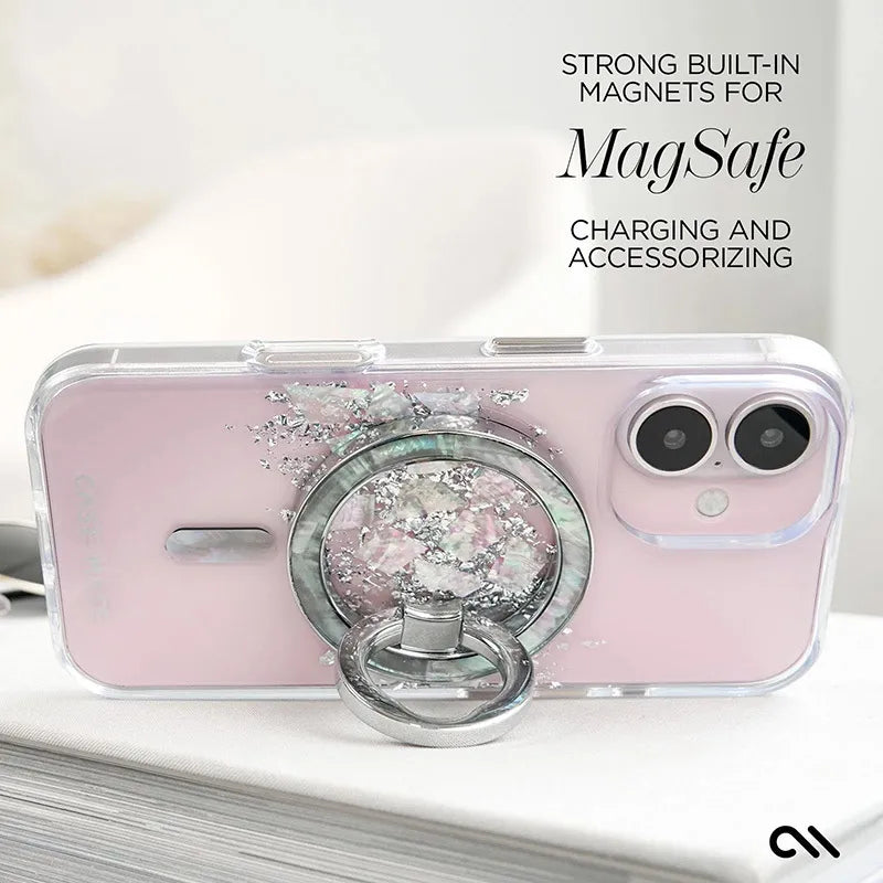 Case-Mate Karat MagSafe – dėklas „iPhone 16 Plus“ su perlamutro intarpais (A Touch of Pearl)