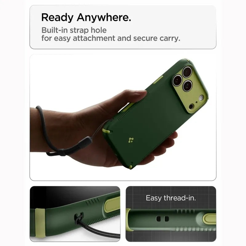 Spigen Nano Pop Mag MagSafe – dėklas, skirtas iPhone 18 Pro / 17 Pro (Avo Green)