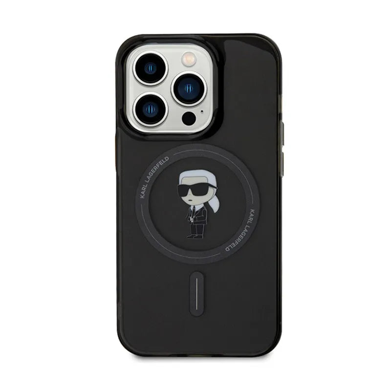 Karl Lagerfeld IML Ikonik MagSafe - iPhone 15 Pro Max dėklas (juodas)