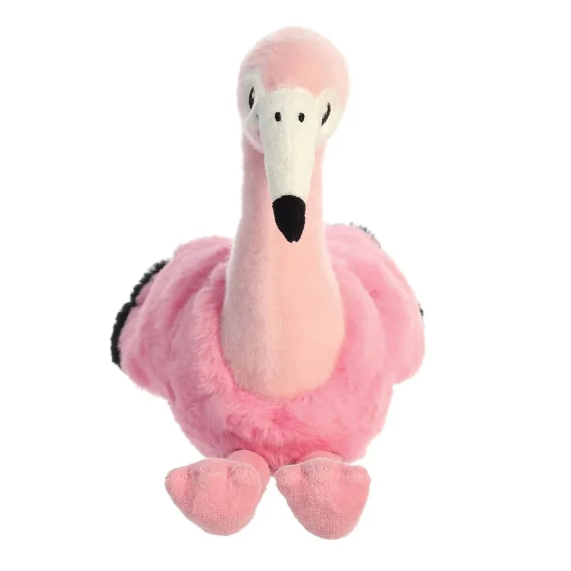 Eco Nation – Pliušinis žaislas / Jaukus sėdintis flamingas 27 cm ekologiškas