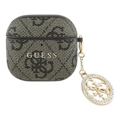„Guess 4G Strass Charm“ – „AirPods 4“ dėklas (rudas)