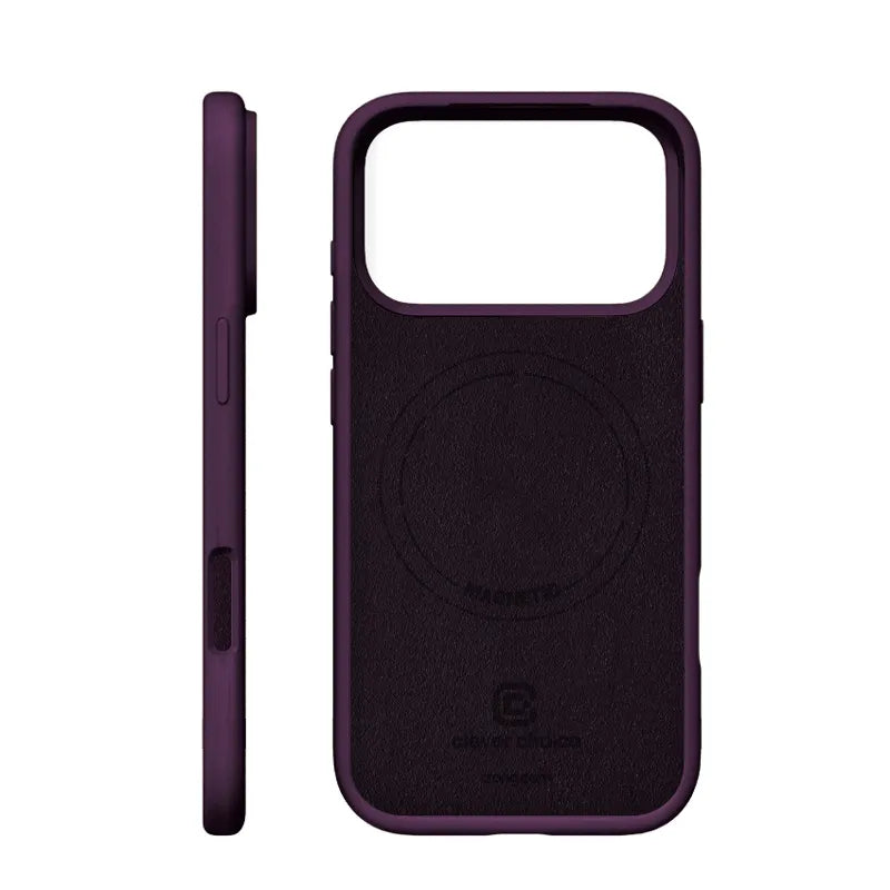 Crong Color Cover Magnetic – MagSafe dėklas, skirtas iPhone 18 Pro Max / 17 Pro Max (slyvų spalvos)