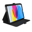 Speck Balance Folio – iPad 11" (2025) / 10.9" (2022) dėklas su MICROBAN danga, magnetu ir stovu (juodas)
