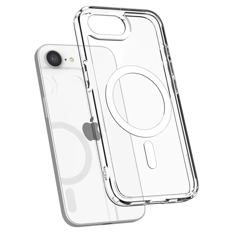 Spigen Ultra Hybrid Mag MagSafe – dėklas iPhone 17e / 16e (Baltas)