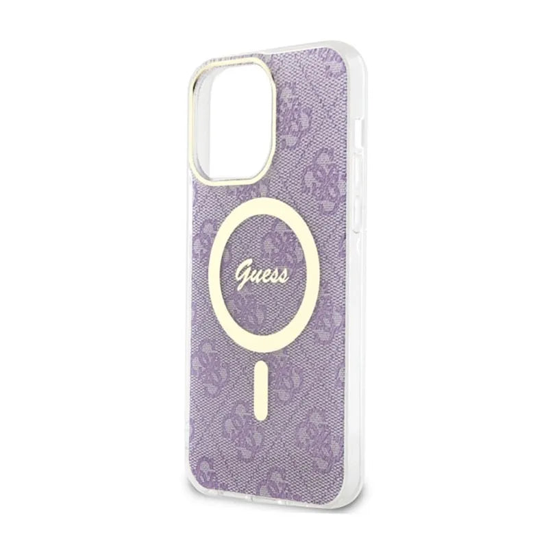 Guess 4G MagSafe – dėklas iPhone 14 Pro Max (violetinis)