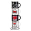 Keith Haring – 4 keraminių puodelių rinkinys su stovu, 300 ml