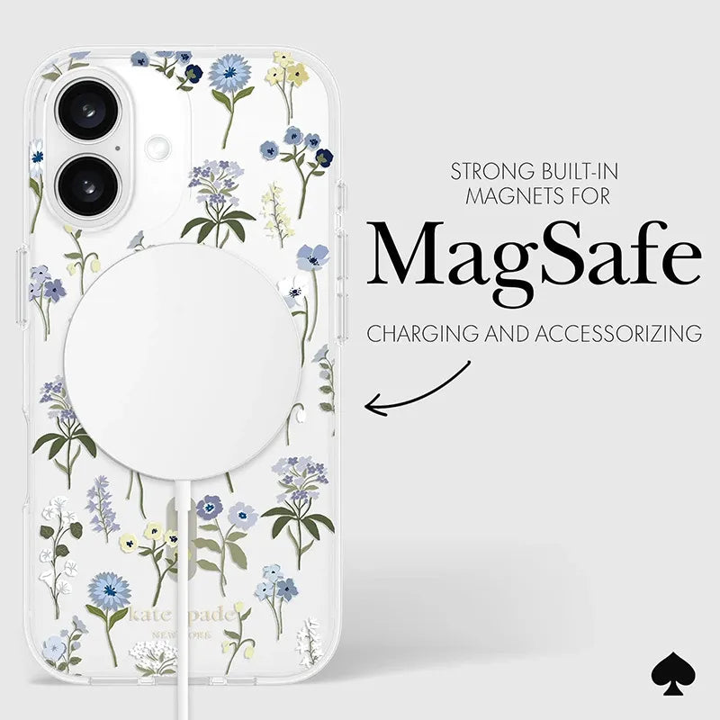 Kate Spade New York apsauginis MagSafe dėklas iPhone 16 (Precious Bloom)
