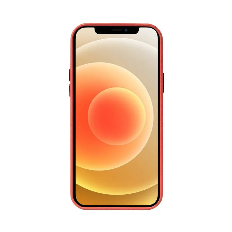 Crong Essential Cover Magnetic – „iPhone 12“ / „iPhone 12 Pro“ „MagSafe“ odinis dėklas (raudonas)
