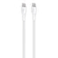 PURO Fabric - itin tvirtas pintas USB-C į USB-C laidas 1,2 m (baltas)