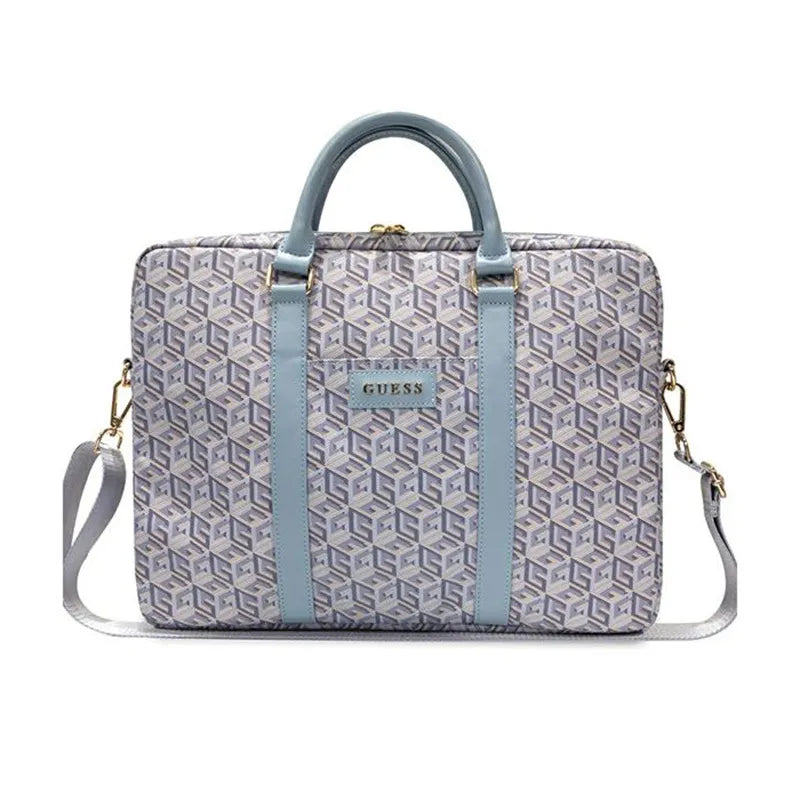 Guess GCube Stripes – 16" / 15" nešiojamojo kompiuterio krepšys (mėlynas)