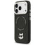 Karl Lagerfeld Choupette Pin MagSafe – dėklas iPhone 17 Pro (juodas)
