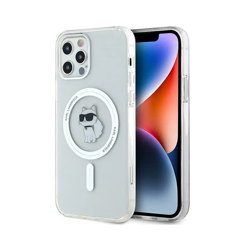 Karl Lagerfeld IML Choupette MagSafe – dėklas iPhone 12 / iPhone 12 Pro (skaidrus)
