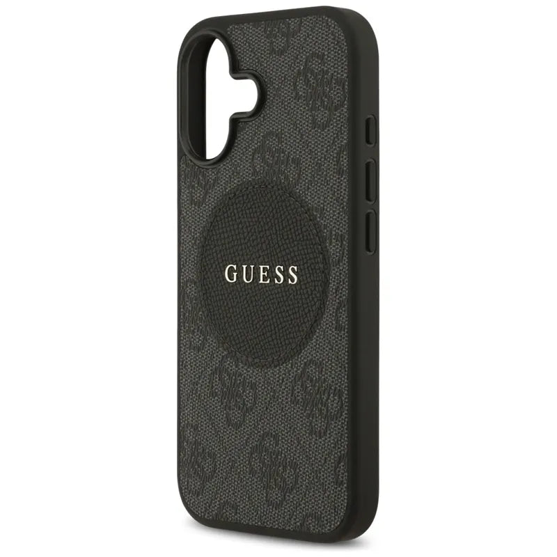 Guess 4G Circle Classic Logo MagSafe – Dėklas iPhone 17 (Juodas)