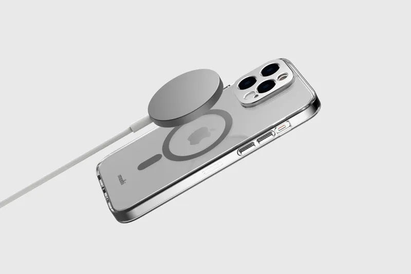Moshi iGlaze MagSafe – dėklas iPhone 14 Plus (sidabrinis)