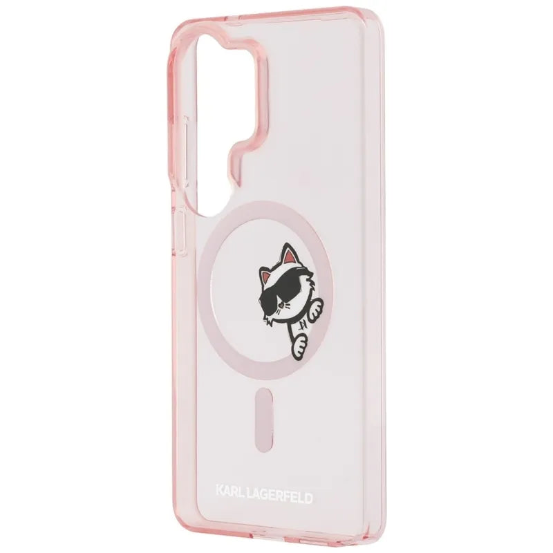 Karl Lagerfeld IML Peekaboo Choupette MagSafe – Samsung Galaxy S26 Ultra dėklas (rožinis)