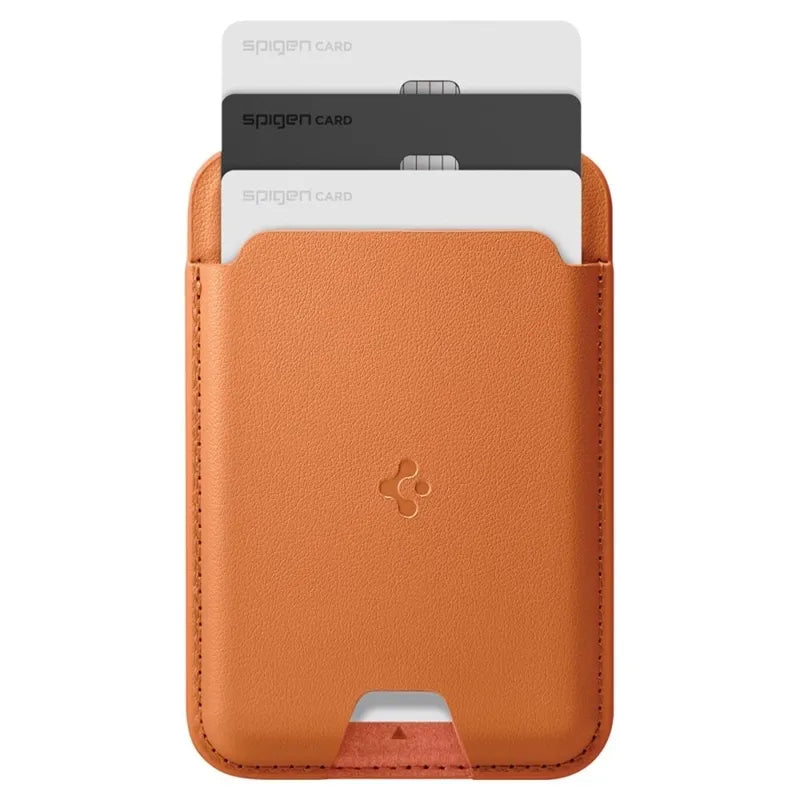 Spigen Valentinus MagSafe – magnetinė piniginė (metalinė oranžinė)