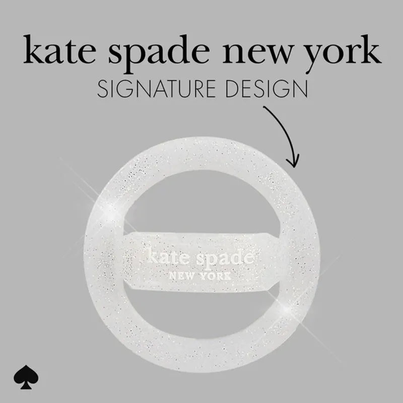 Kate Spade New York Magnetic Loop Grip – MagSafe piršto laikiklis (The Sparkle Silver)