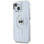 Karl Lagerfeld IML Metal Karl Head MagSafe – dėklas, skirtas iPhone 15 (baltas)