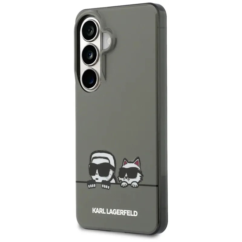 Karl Lagerfeld IML Peekaboo Karl & Choupette MagSafe – Samsung Galaxy S26 dėklas (juodas)