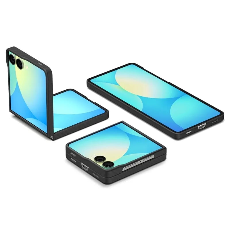 Spigen Airskin Aramid – dėklas Samsung Galaxy Z Flip 7 (juodas)