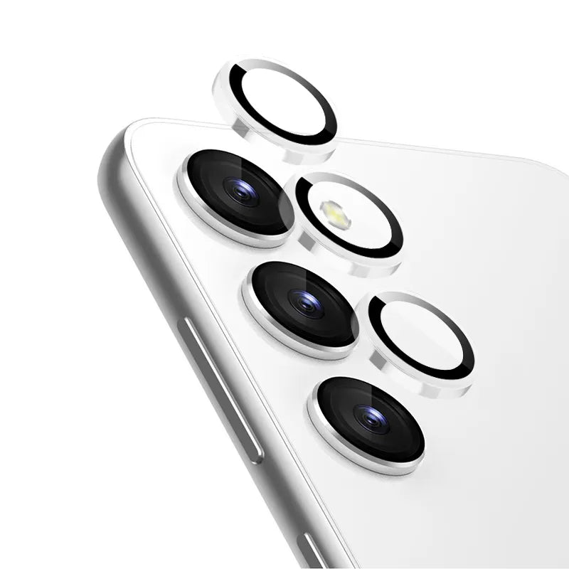 Crong Lens Ring – Grūdintas stiklas Samsung Galaxy S24 kameros objektyvui (skaidrus)